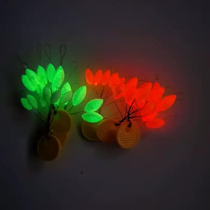 Lot de 15 flotteurs luminescents 7 étoiles ovale, 11-13-15mm, pour la pêche de la carpe et gardon