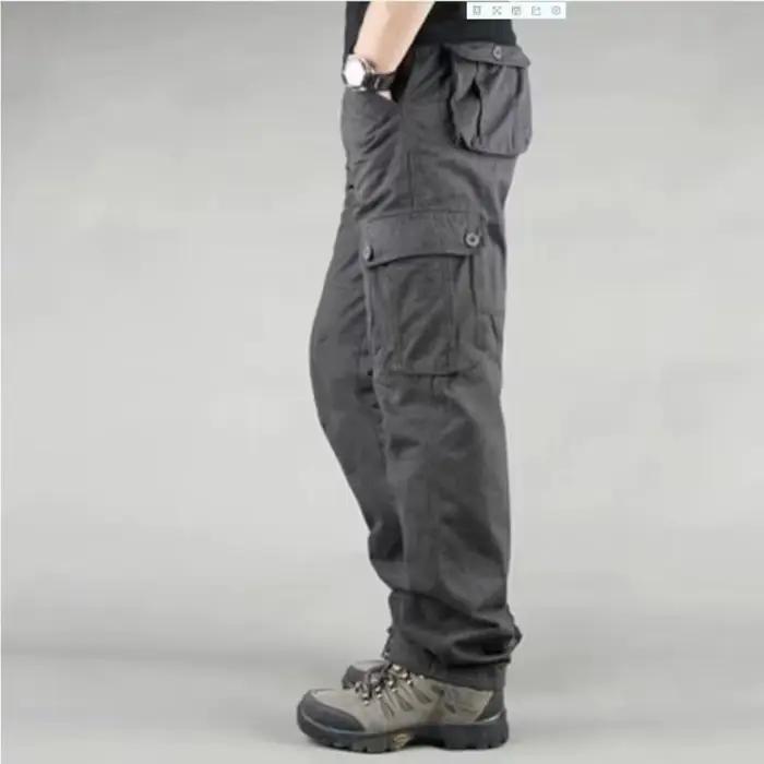 Pantalon cargo coton homme style décontracté plein longueur pour pêche et randonnée four seasons camouflage design discret occasions shopping