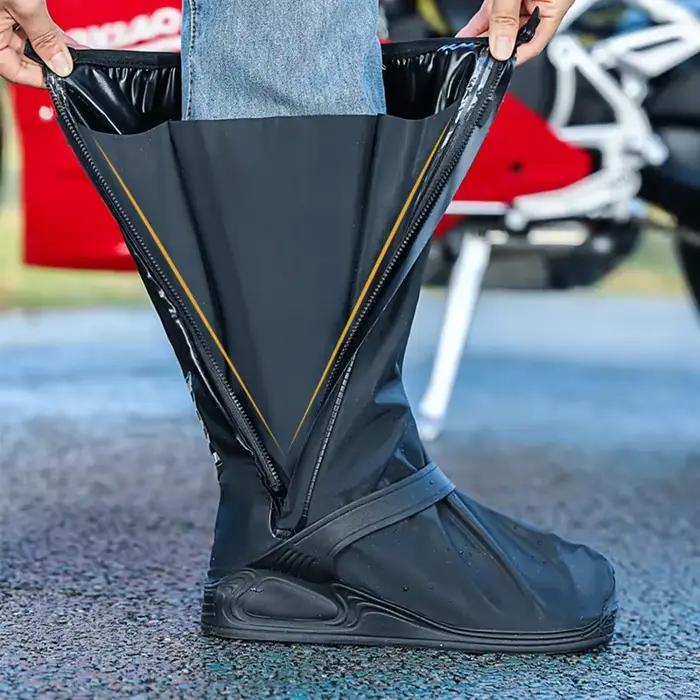 Protège-chaussures de pluie homme imperméables anti-dérapage résistants slip-on jours pluvieux confortables PVC