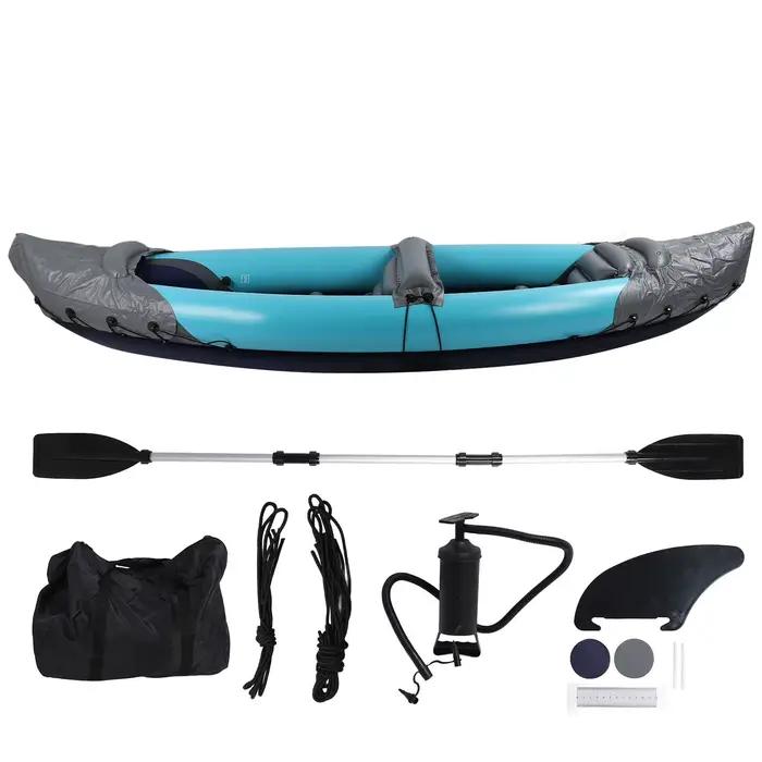 Kayak gonflable 2 personnes portable pêche - Canoë PVC renforcé pour rafting et navigation