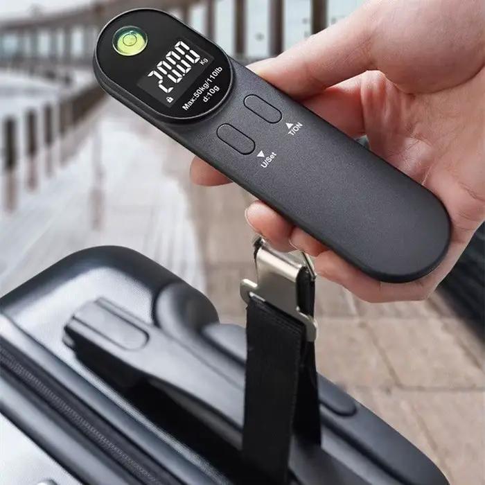 Pèse-bagages rechargeable 50kg avec crochet - Balance de pêche électronique pour shopping
