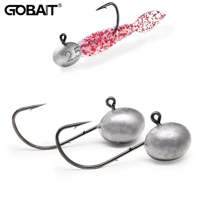 5 hameçons jig tête angle vif 1.5g à 6.5g - Forte résistance double barbelure pêche leurres