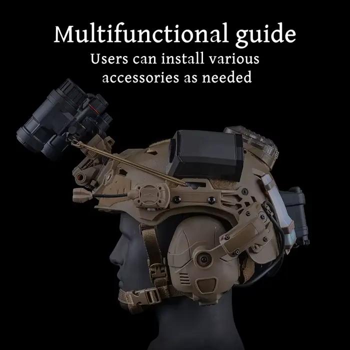 Rails latéraux Wendy 3.0 pour casque - Support modulaire pour accessoires de pêche et éclairage