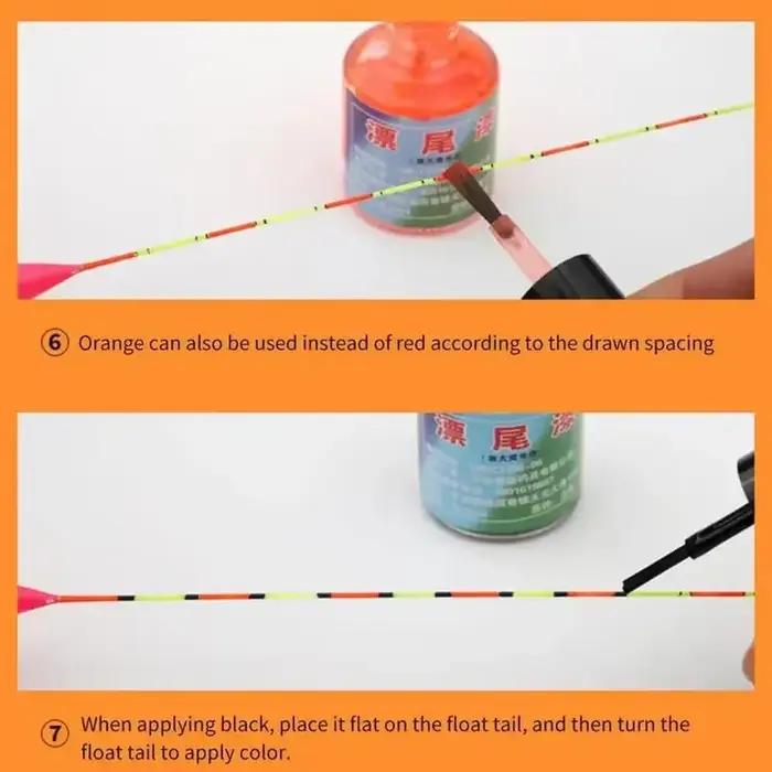 Peinture fluorescente 7ml pour réparation flotteurs DIY - outil dédié réparation queues