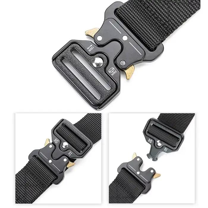 Ceinture tactique à dégagement rapide en nylon souple pour pêche et sports outdoor