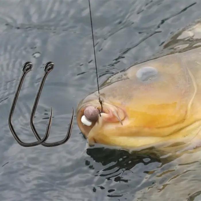 Hameçons de pêche à la carpe Hirisi en acier haute teneur en carbone, avec revêtement PTFE
