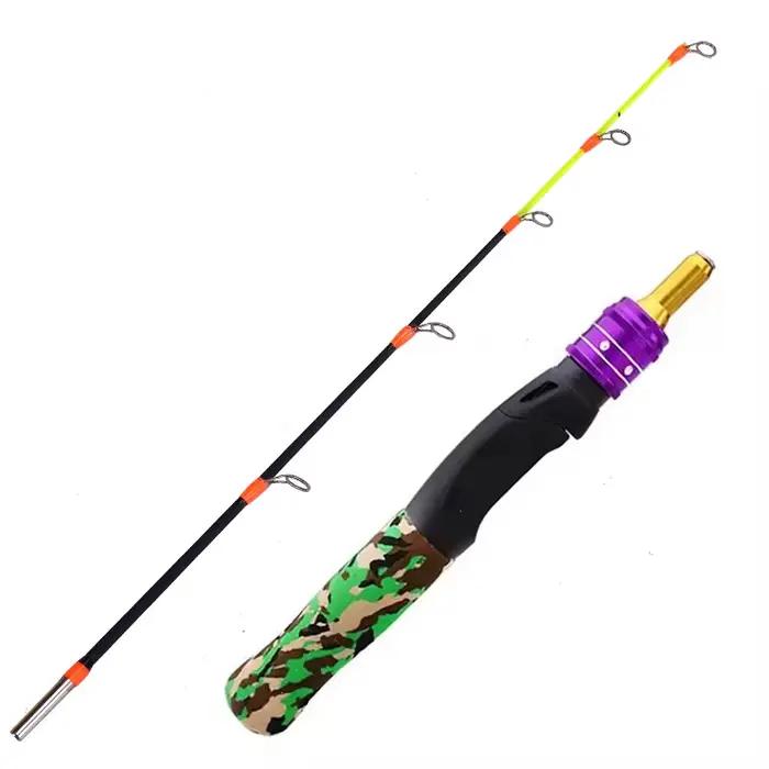 Canne pêche hiver enfant 61 cm carbone pour carpe et crevette en raft spinning