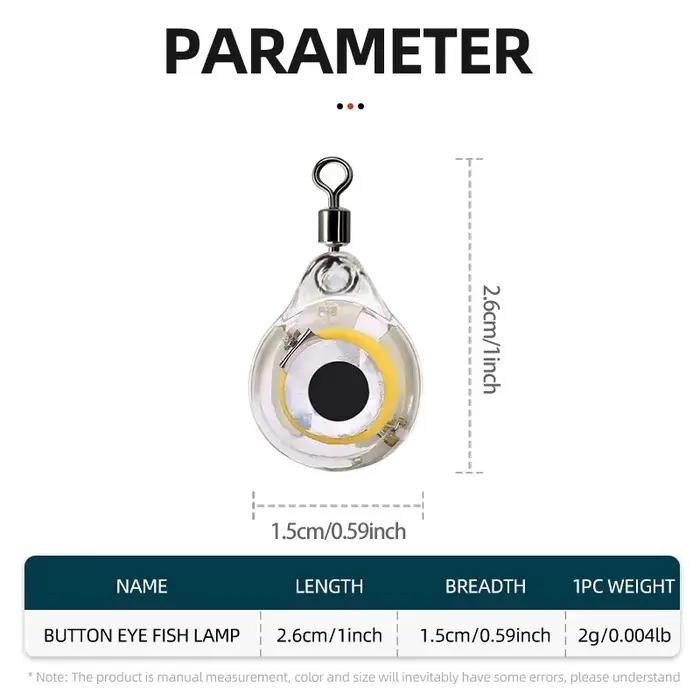 10 lampes LED sous-marines pour attirer calamar et poisson, leurre lumineux forme d'oeil pour pêche en profondeur