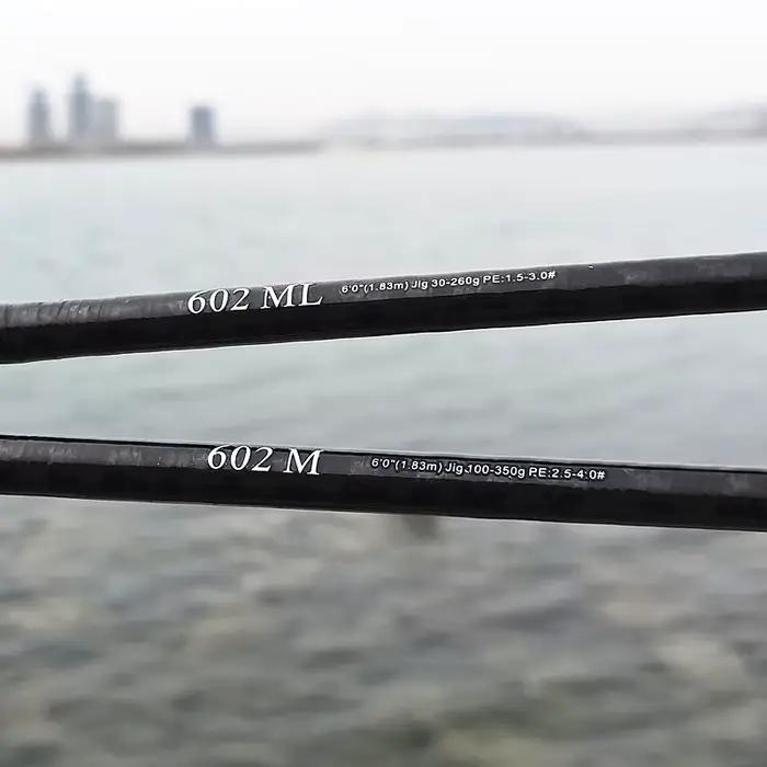 Canne pêche carbone slow jigging mer - 1.68-1.95m puissance M ML pour bateau haute mer spinning