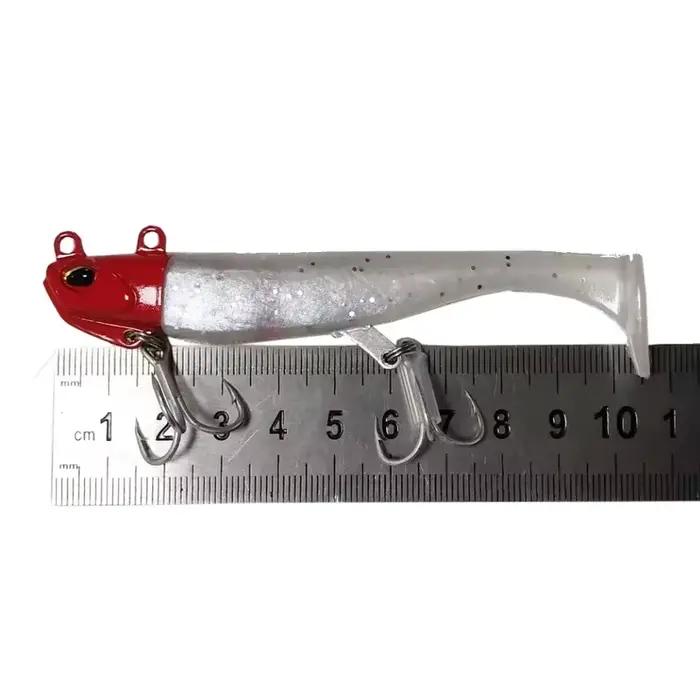 Leurre souple lumineux 24g 105mm pour bar et daurade, leurre nageur 5 pièces pêche en mer
