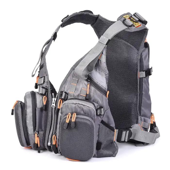Veste de pêche à la mouche FX Mesh multifonction gilet de sauvetage sac à dos respirant séchage rapide pour homme et femme occasions de pêche