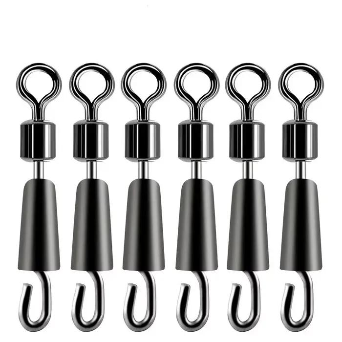 30/50PCS Bearing Swivels Ball Bearing Swivel Solid Rings Fishing Connector Ocean
