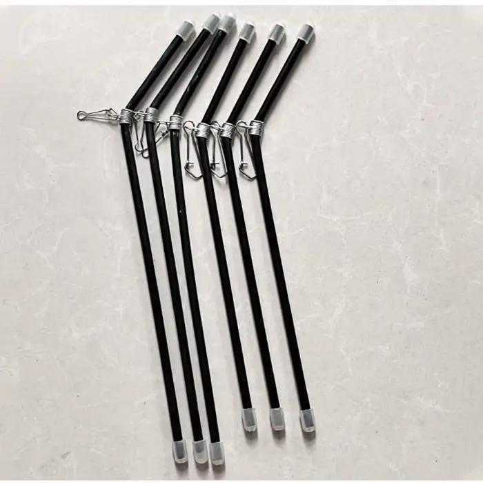 5 connecteurs anti-emmêlement pour feeder - Supports pipe balance pêche 22cm noir équipement montage