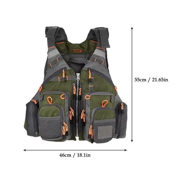 Gilet de pêche respirant Lixada, veste de sécurité multifonction pour la pêche fly et sports nautiques
