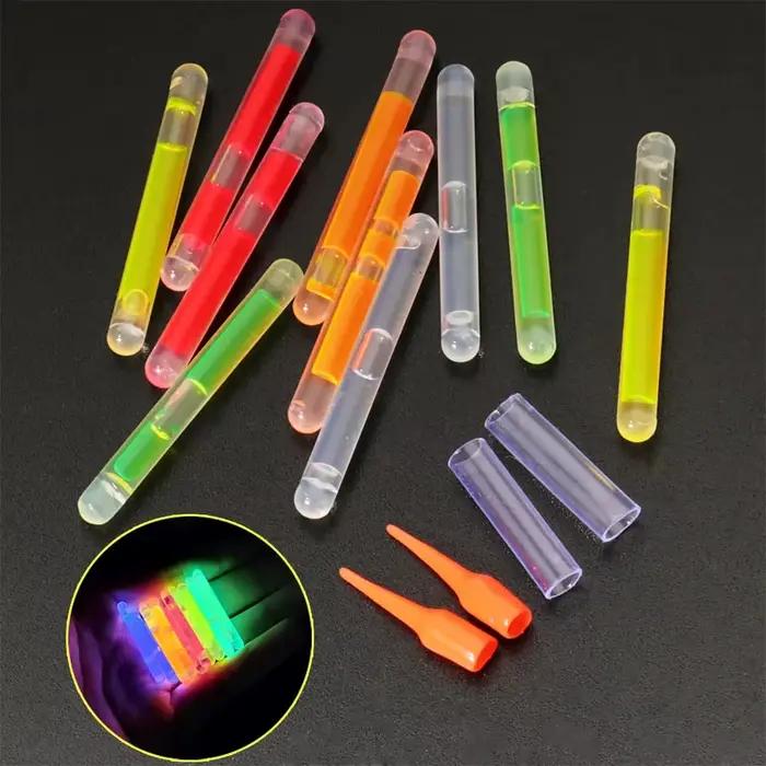 10 bâtons luminescents fluo 4.5x40mm pour flotteurs de pêche lumière nocturne brillante