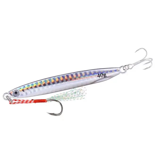 Leurre métal jig shore 7g à 40g pour bar et pêche au leurre en mer, leurres
