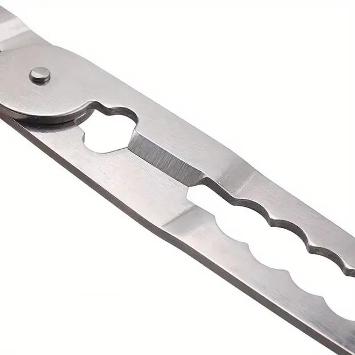 Pince de pêche longue multifonction avec coupe-fil et pince à crabes en acier inoxydable