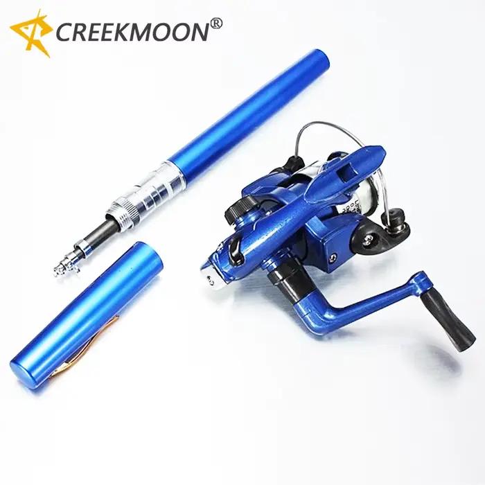 Combo canne pêche stylo Pen 1M mini poche glace mer eau salée mouche transportable voyage