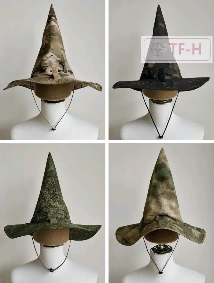 Chapeau Magicien Camouflage Tactique - Accessoire Cosplay Pêche Déguisement Halloween