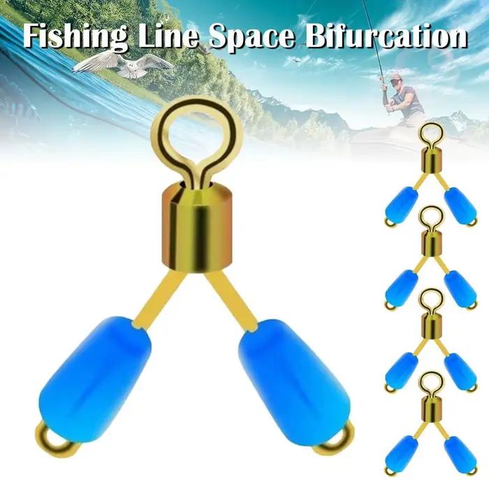 5 outils de montage pour pêche - Connecteur double hameçon type eight avec système de bifurcation de ligne