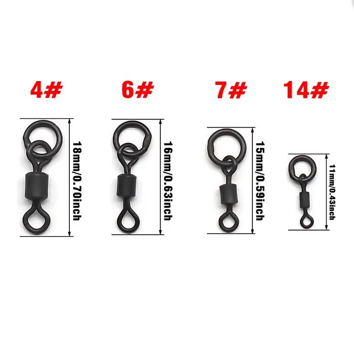40 anneaux flexibles à changement rapide MNFT pour montages carpe - accessoires terminal tackle pêche