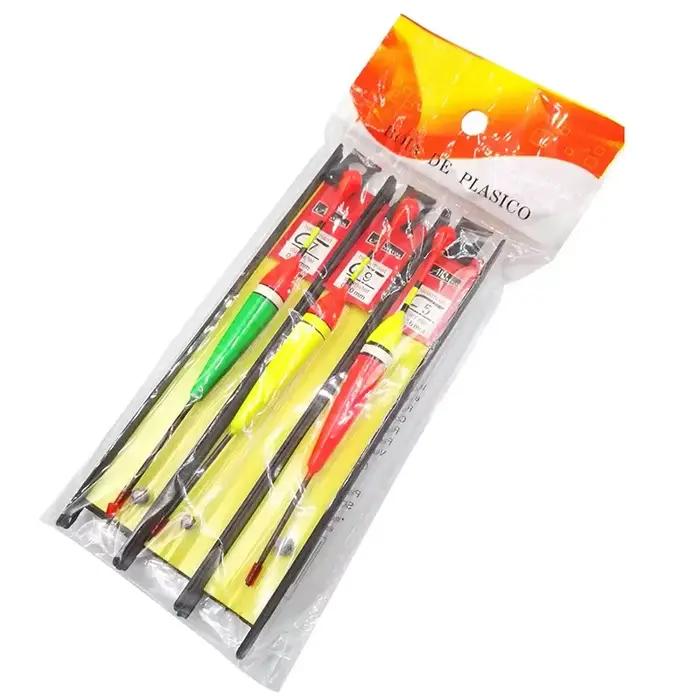 Lot de 3 flotteurs pour la pêche à la carpe, accessoires triple bouchon et ligne avec hameçon