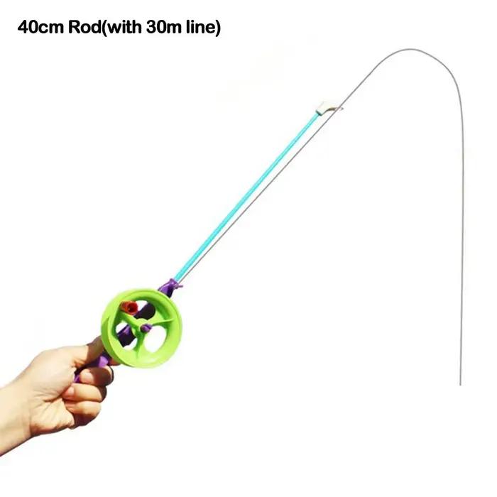 Canne pêche glace rétractable 2024 35 à 80cm stylo hiver - Canne enfant pêche sur glace spinning hiver