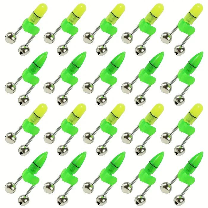 Sonnettes d'alarme de touche LED pour canne à pêche - Indicateur lumineux pour pêche nocturne avec double clochette