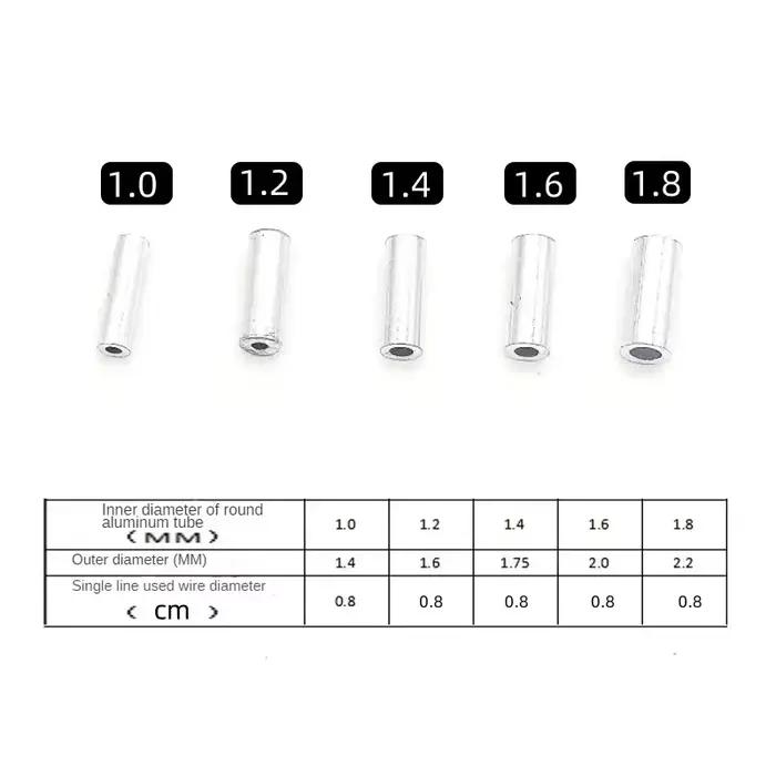 Manchons aluminium sertissage fil pêche - 150-200 pièces pour connexions sécurisées - Accessoires montage
