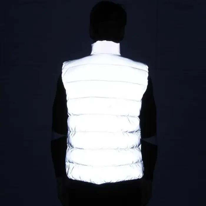 Gilet sans manches homme chaud hiver pêche réfléchissant sécurité nuit coton matelassé