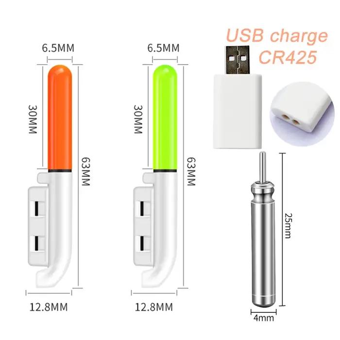 Flotteurs lumineux pêche nuit améliorés - Kit rechargeable batterie lithium 3.6V eau douce