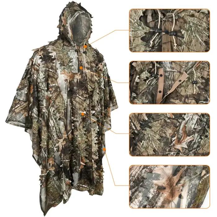 Veste champ équipement observation oiseaux Ghillie - tenue camouflage chasse pêche tactique homme