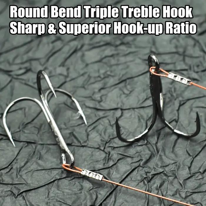 10 triples hameçons avec attache rapide - rigs stinger pour brochet et doré pêche leurres