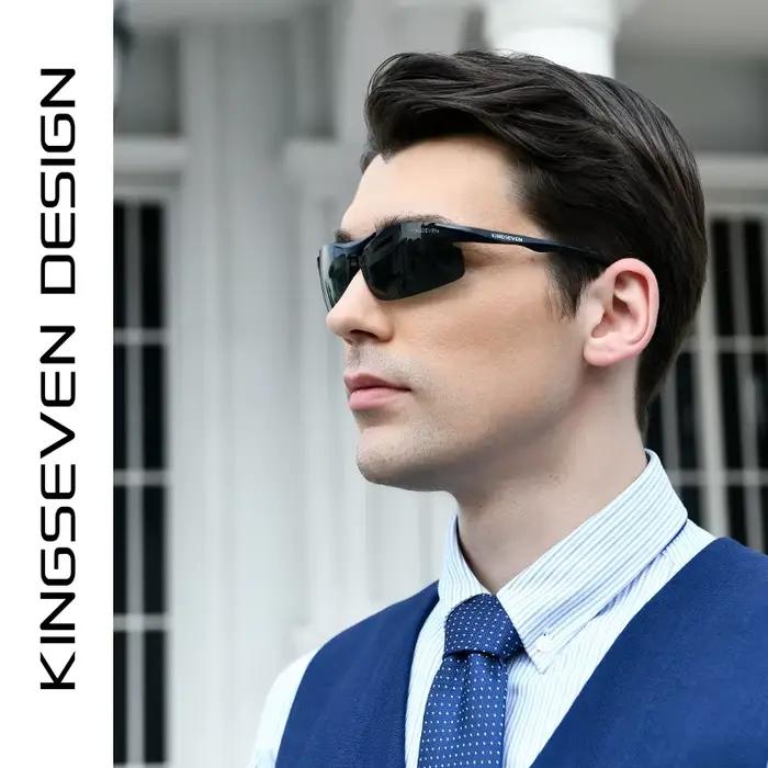 Lunettes de soleil polarisées KINGSEVEN pour pêche en mer - Verres miroir aluminium aviation qualité premium