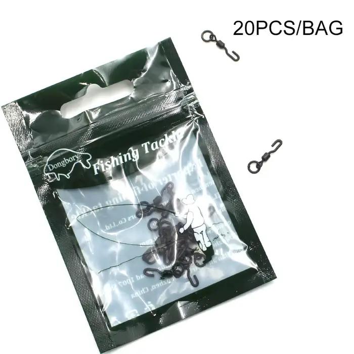 20 pièces émerillons tournants extra forts pour la pêche à la carpe, accessoires rig chod et hélice
