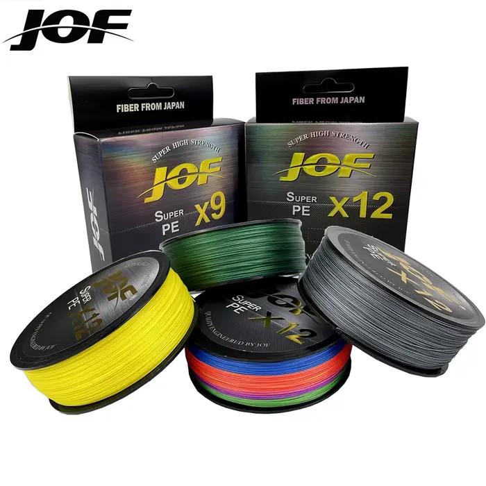 Ligne tressée JOF 12 ou 9 brins PE super résistante japonaise 100-500m 20-92lb pêche carpe
