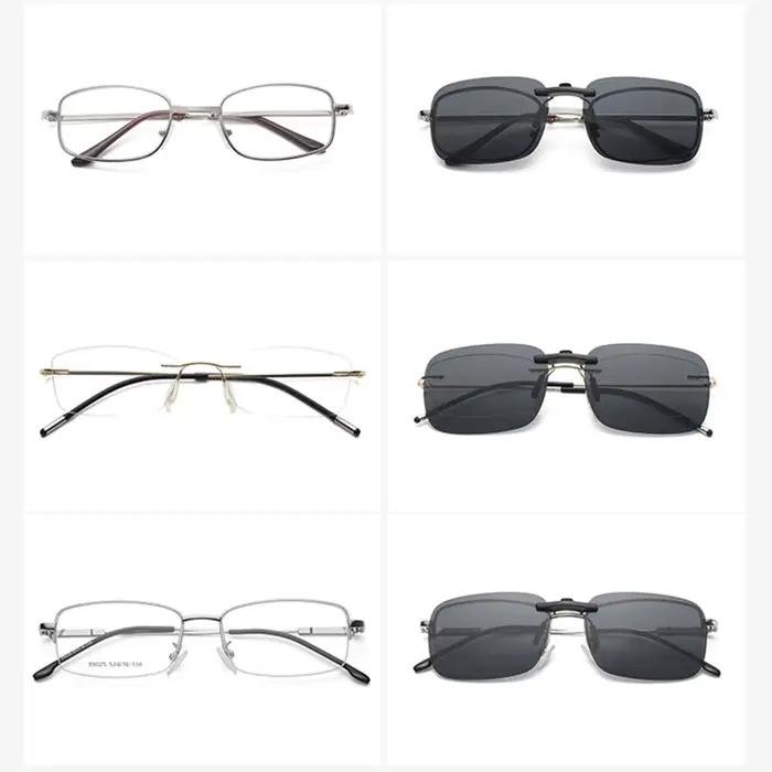 Lunettes clip-on polarisées sans monture KLASSNUM pour pêche - Anti-éblouissement UV400 - Homme Femme