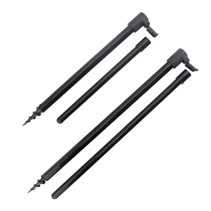 Support cannes Hirisi 2 pièces aluminium : rod pod stable pour pêche carpe depuis la berge confortable