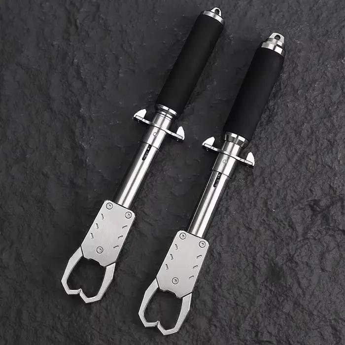 Pince poisson acier inox 385g 31cm avec balance anti-corrosion pour contrôle et pesée accessoires pêche