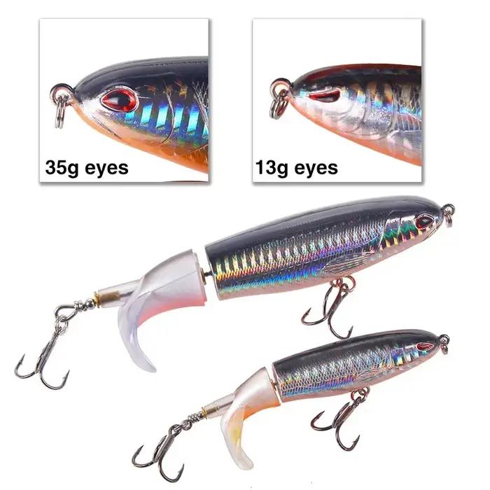 Leurre Topwater Whopper Popper 10cm/14cm pour pêche carnassier - Appât artificiel rotatif plopper