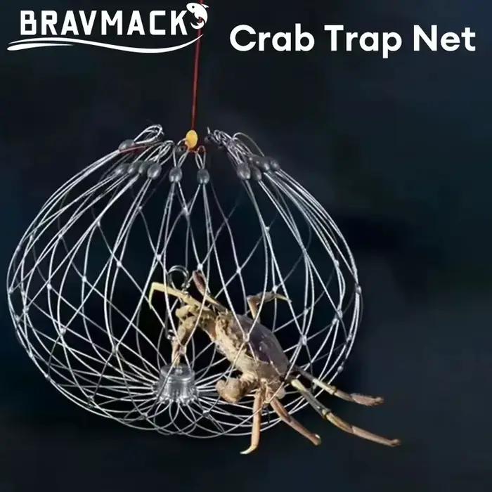 Piège à poissons et crabes automatique en acier pour pêche en mer et eau salée