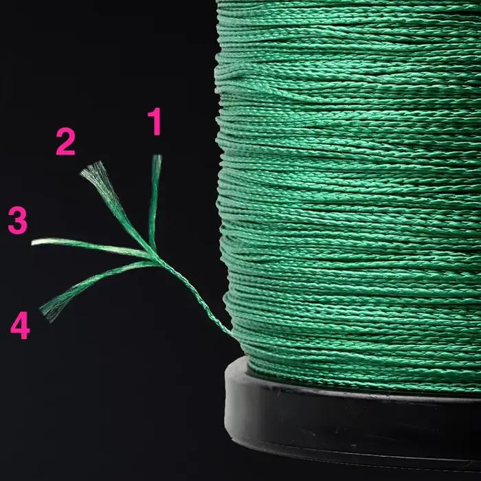 Fil de pêche japonais JOSBY 4 brins multifilament haute résistance à l'abrasion pour mer et eau salée