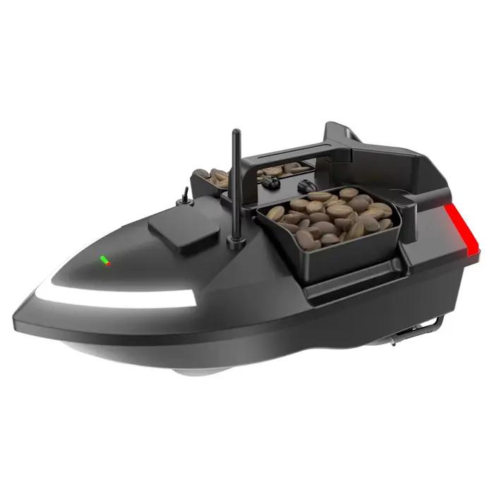 Bateau appât télécommandé GPS V020 500m avec sondeur poissons, double moteur et fonctions automatiques
