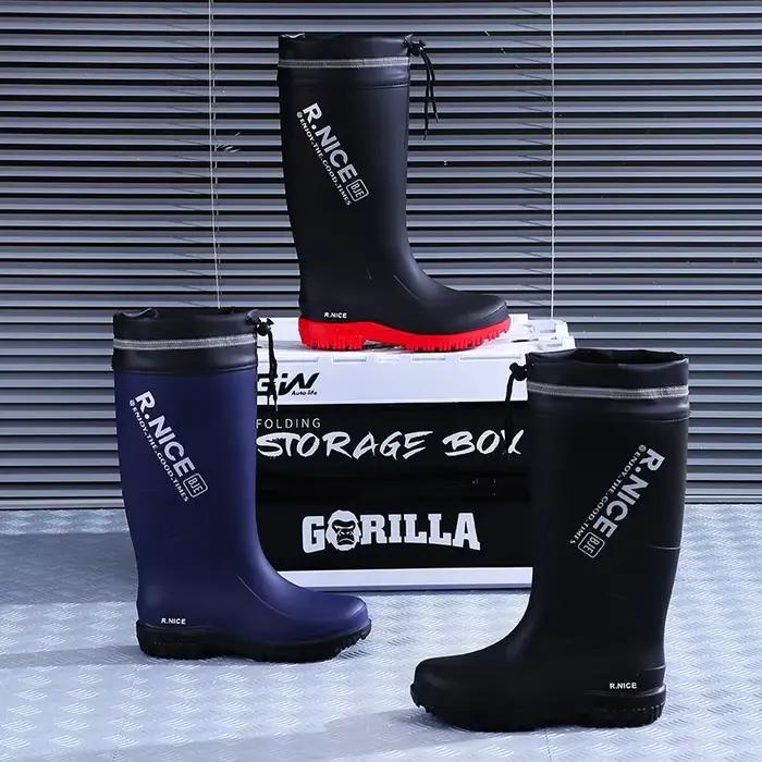 Bottes de pêche homme High-Tube imperméables anti-dérapantes renforcées pour chantier et fruits de mer