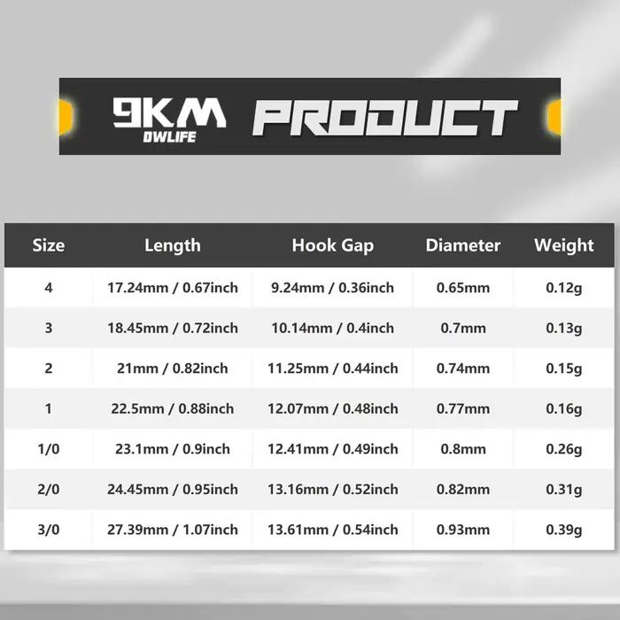 Hameçons Drop Shot 9KM weedless pour montage wacky rig - Hameçons pour perche et bar