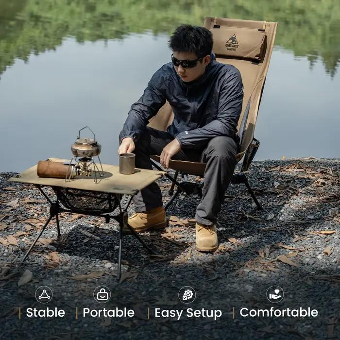 Chaise OneTigris Tigerblade pour pêche - Siège pliable robuste pêche trekking activités extérieures confortable