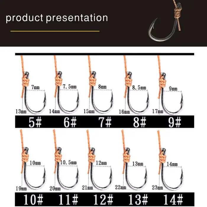 Hameçon acier carbone avec 5 petits hameçons swivel rigs pêche fond ksbing astring of hooks