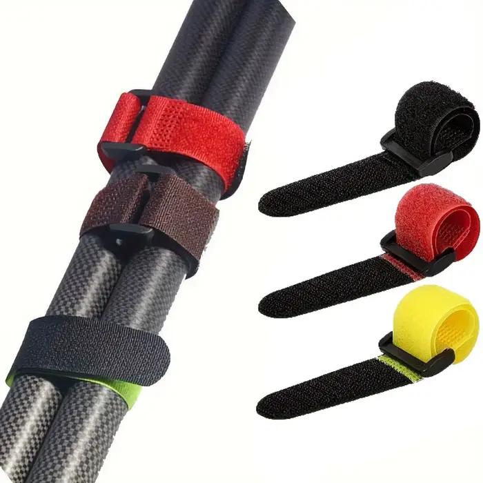 10 bandes réutilisables pour attacher et organiser les cannes à pêche, strap ceinture porte-cannes pour pêcheur extérieur