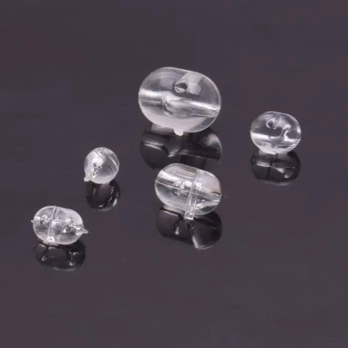 Lot de 100 perles pour pêche au coup, perles intelligentes transparentes, perles croix et séparatrices pour montage ligne