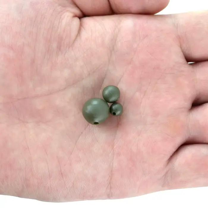 20 perles souples en caoutchouc vert anti-emmêlement pour la pêche à la carpe, accessoires montage AG131